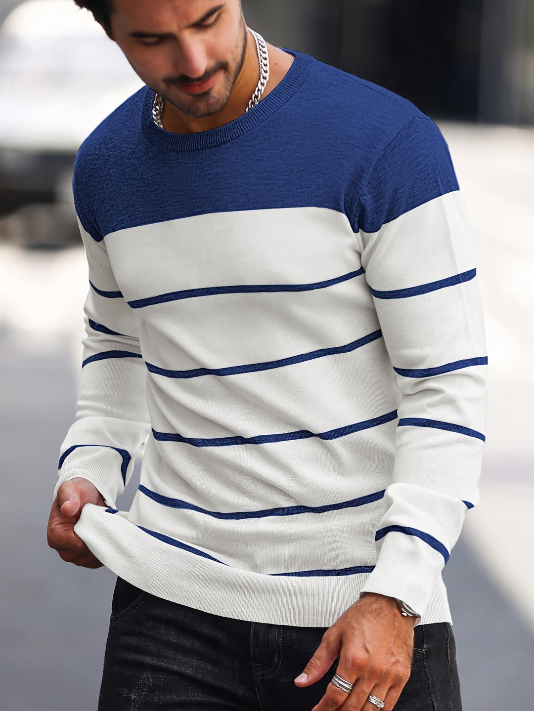 Sigmar | Zeitloser Streifen-Pullover