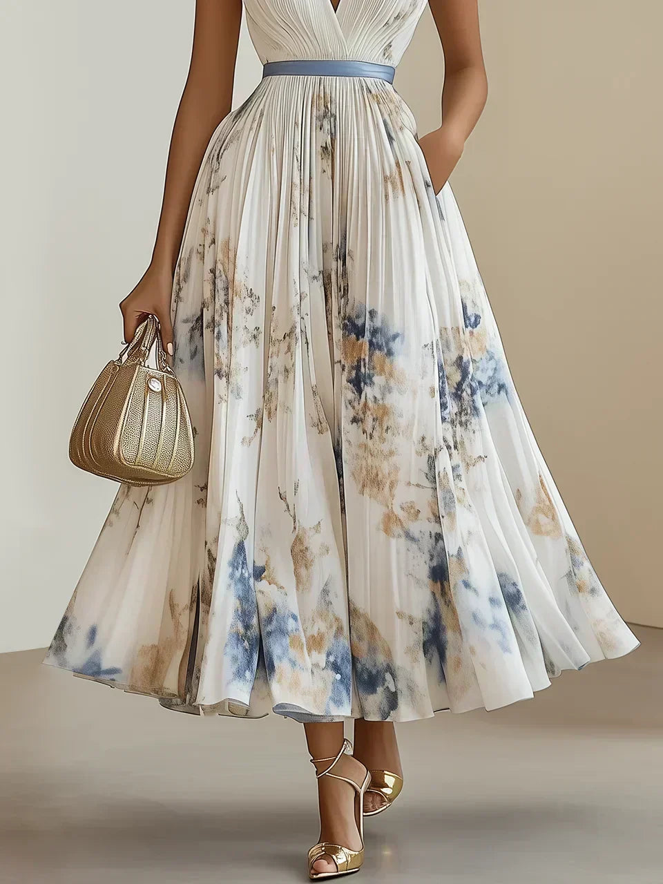 Carlotta | Elegantes Plisseekleid