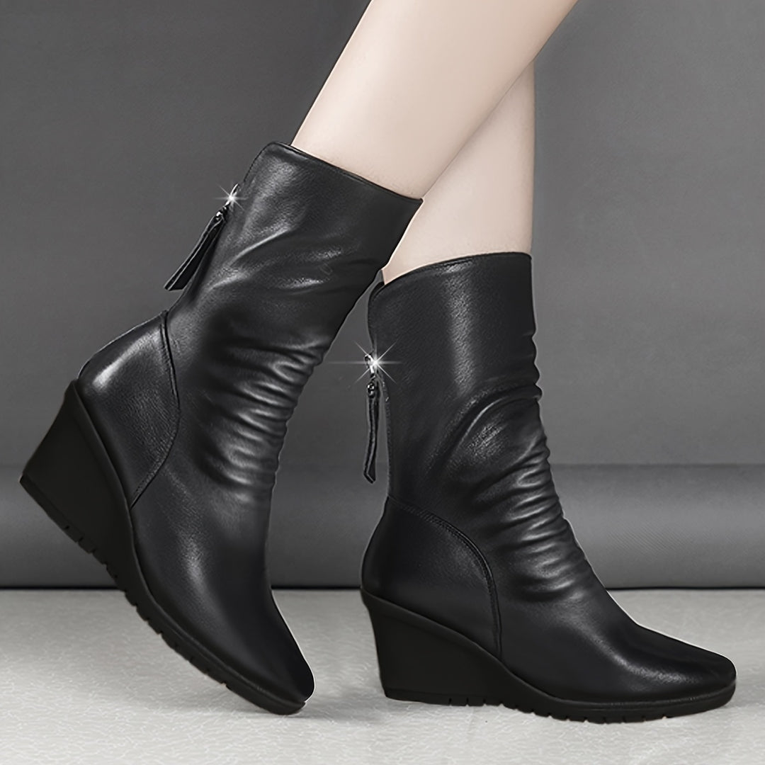 Sigrun | Elegante Keilabsatz-Stiefel