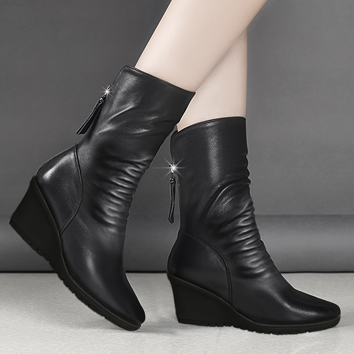 Sigrun | Elegante Keilabsatz-Stiefel