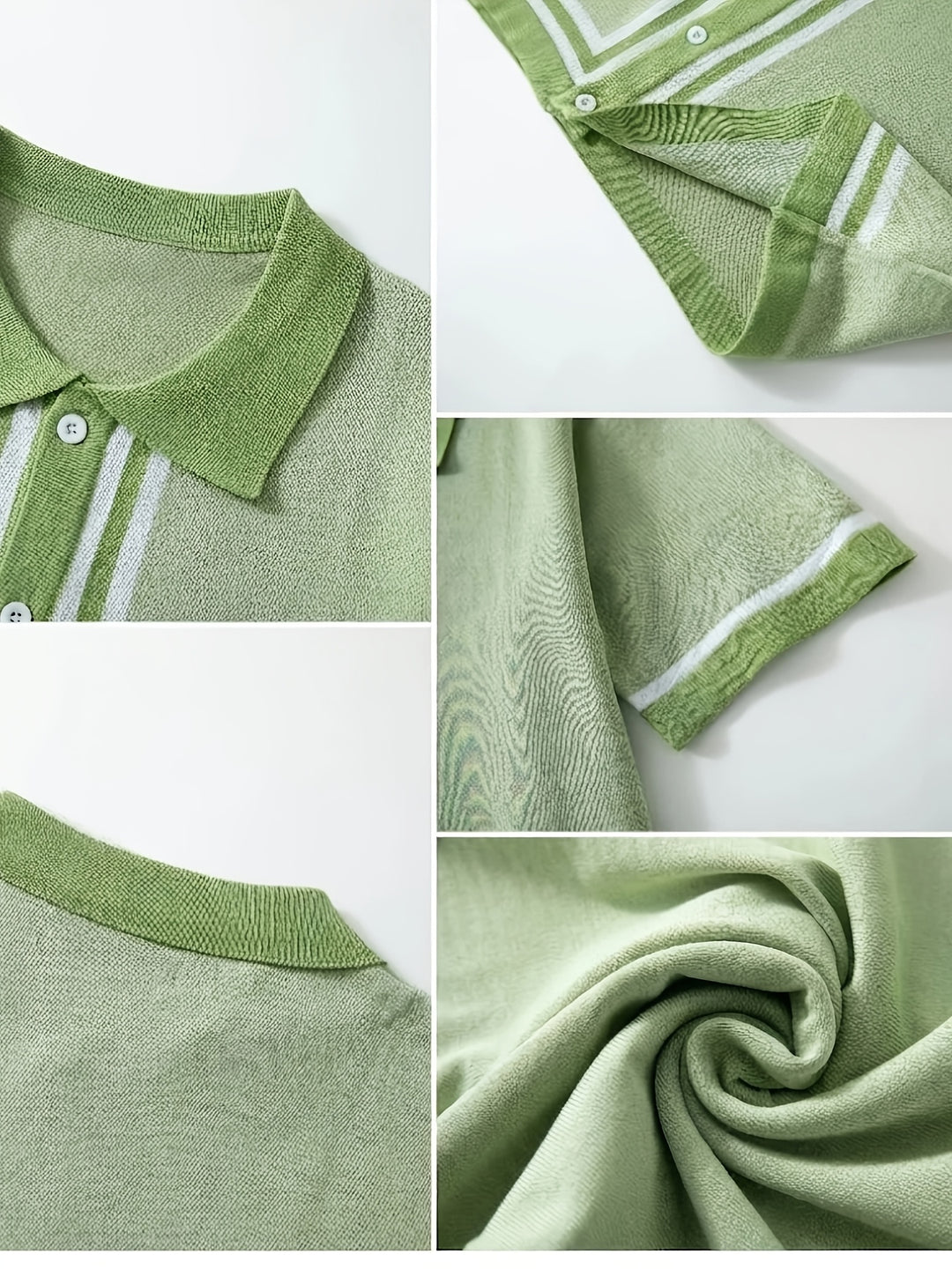 Henning | Elegantes Kurzarm-Poloshirt mit Streifendetail