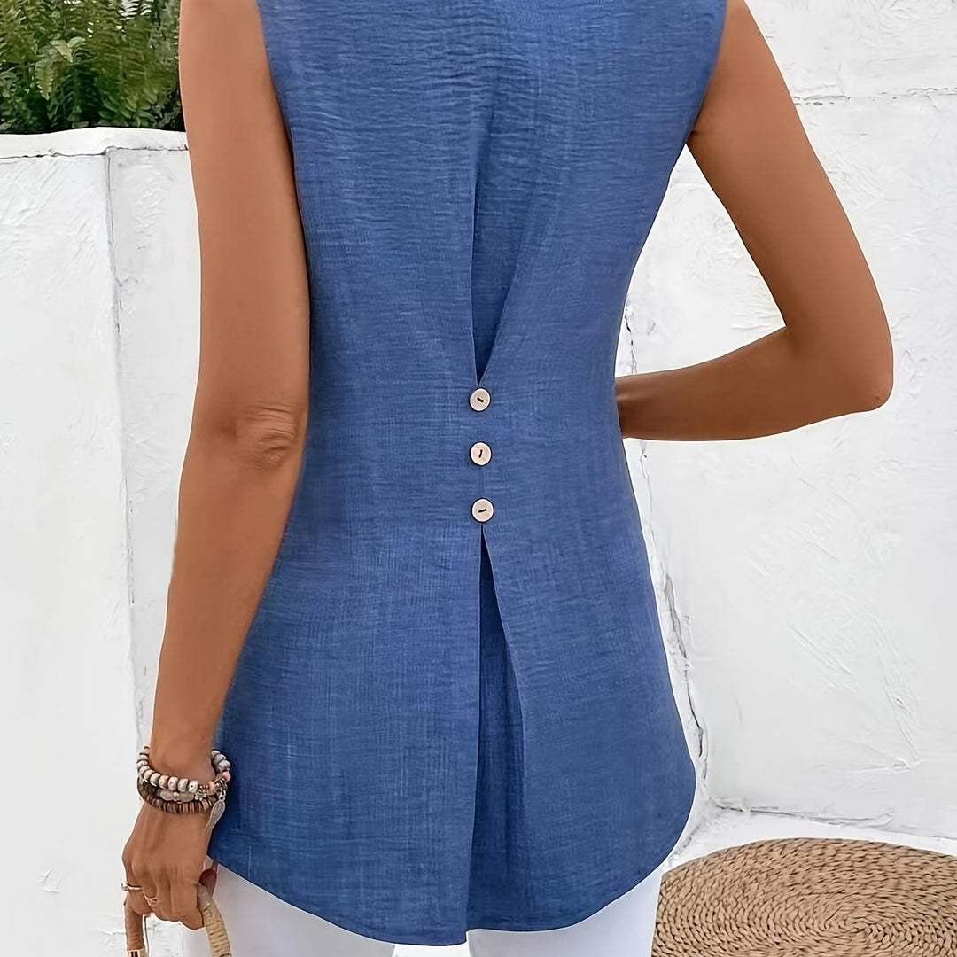 Karin | Fließende Ärmellose Bluse