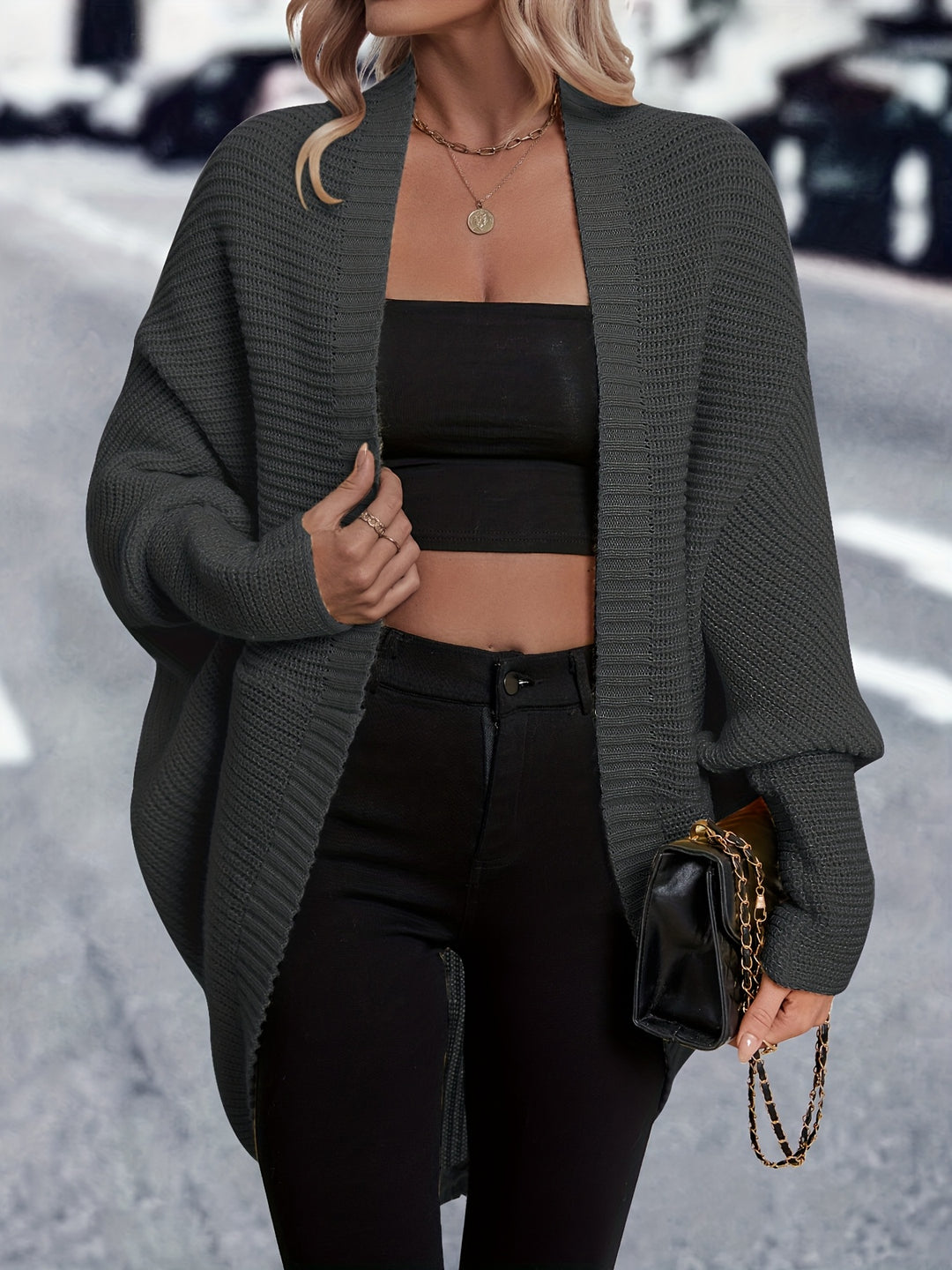 Hedwig | Eleganter Weihnachts-Longcardigan