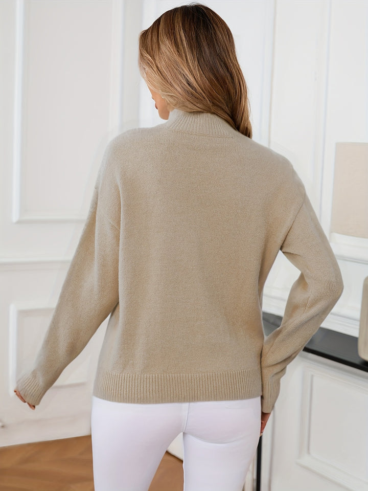 Thekla | Eleganter Stehkragen-Pullover