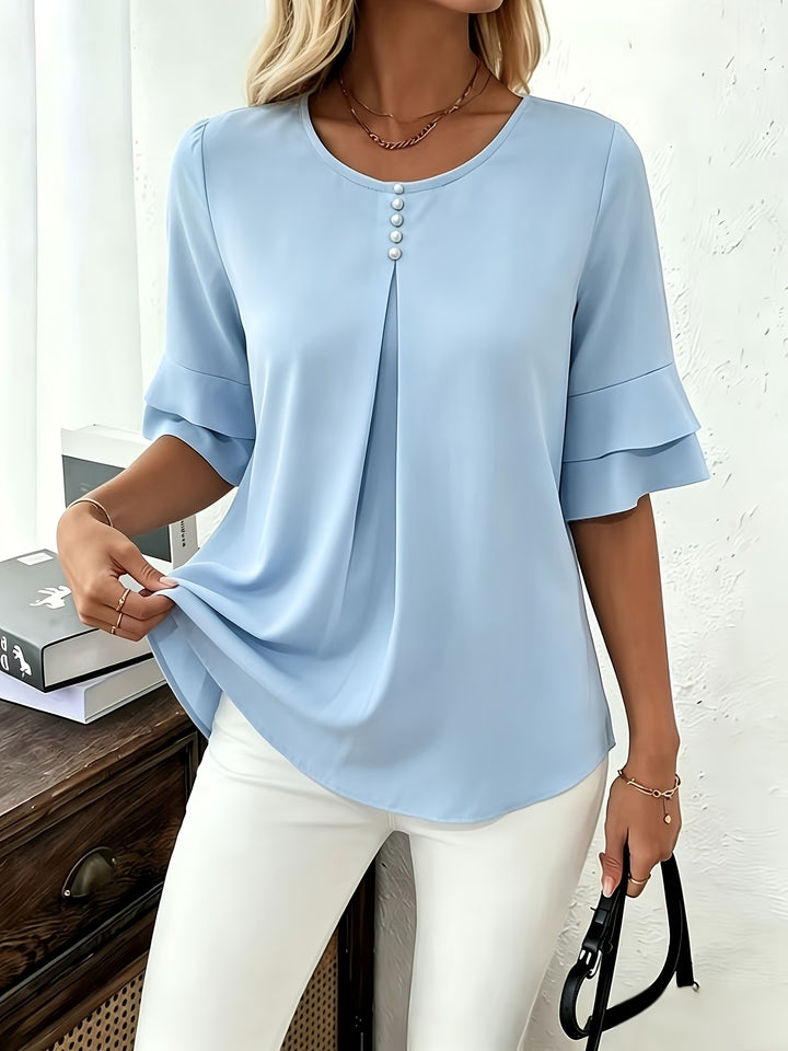 Annette | Elegante Bluse mit Volantärmeln