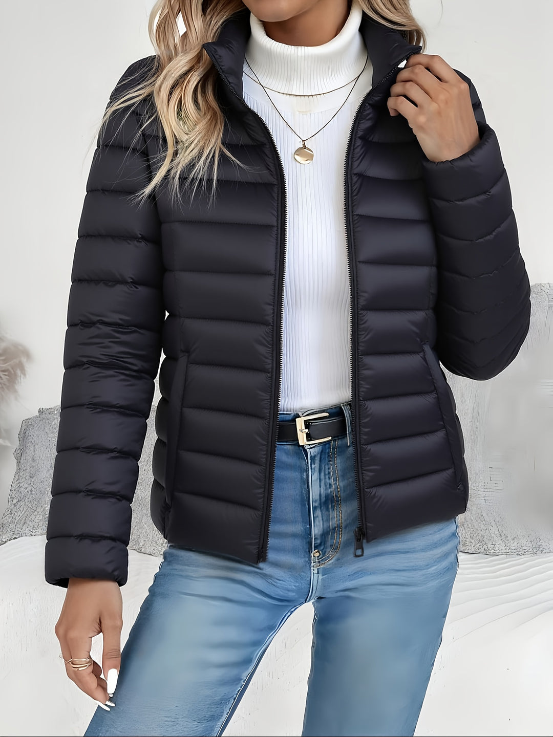 Melanie | Leichte Steppjacke mit Stehkragen