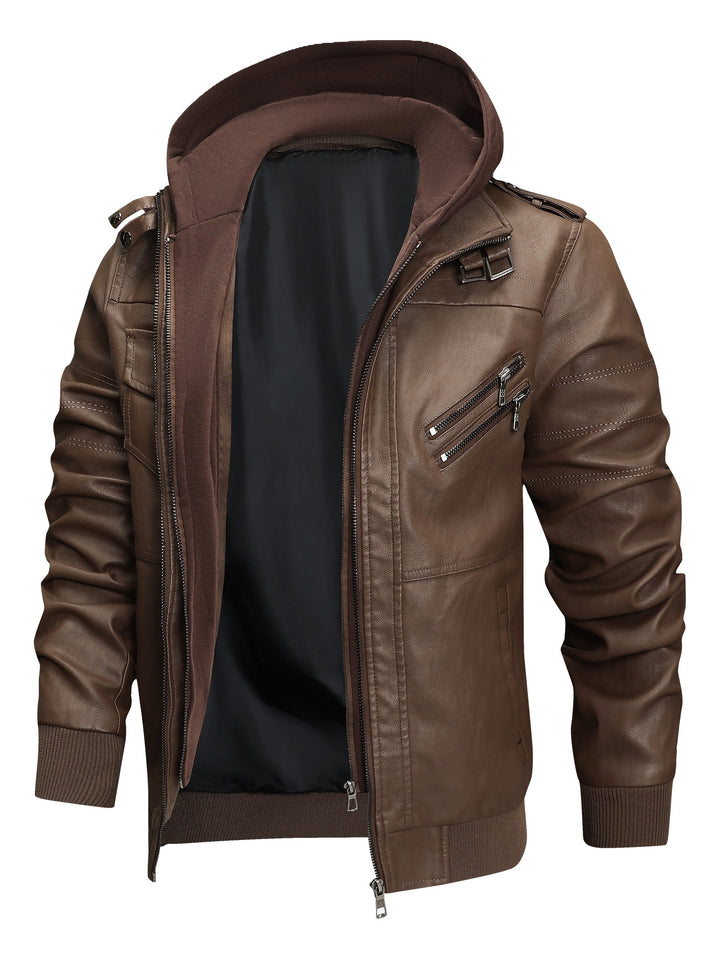 Volkmar | Sportlich-elegante Bikerjacke mit Kapuze
