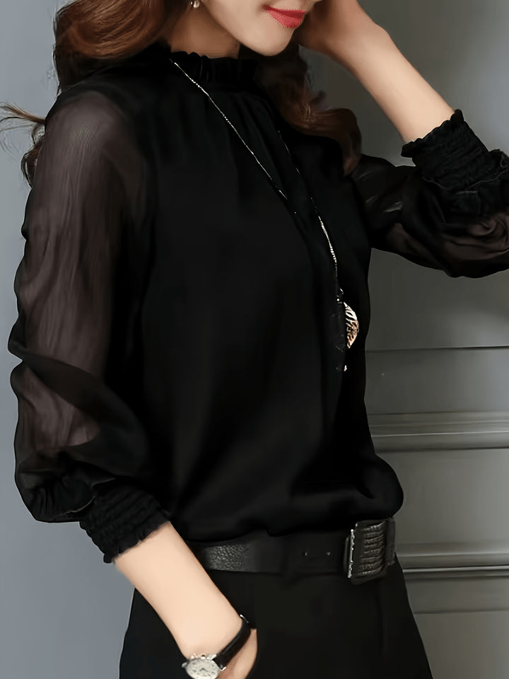Isolde | Elegante Stehkragen-Bluse