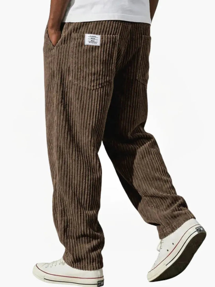 Markus | Lässige Komfort-Hose mit feiner Rippstruktur