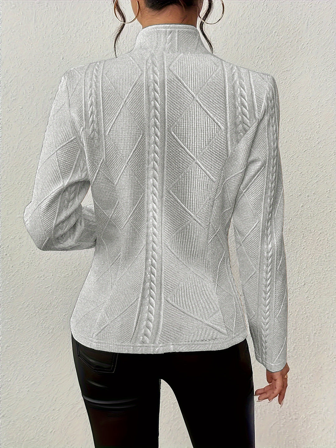 Heidi | Elegante Knopfjacke mit Struktur