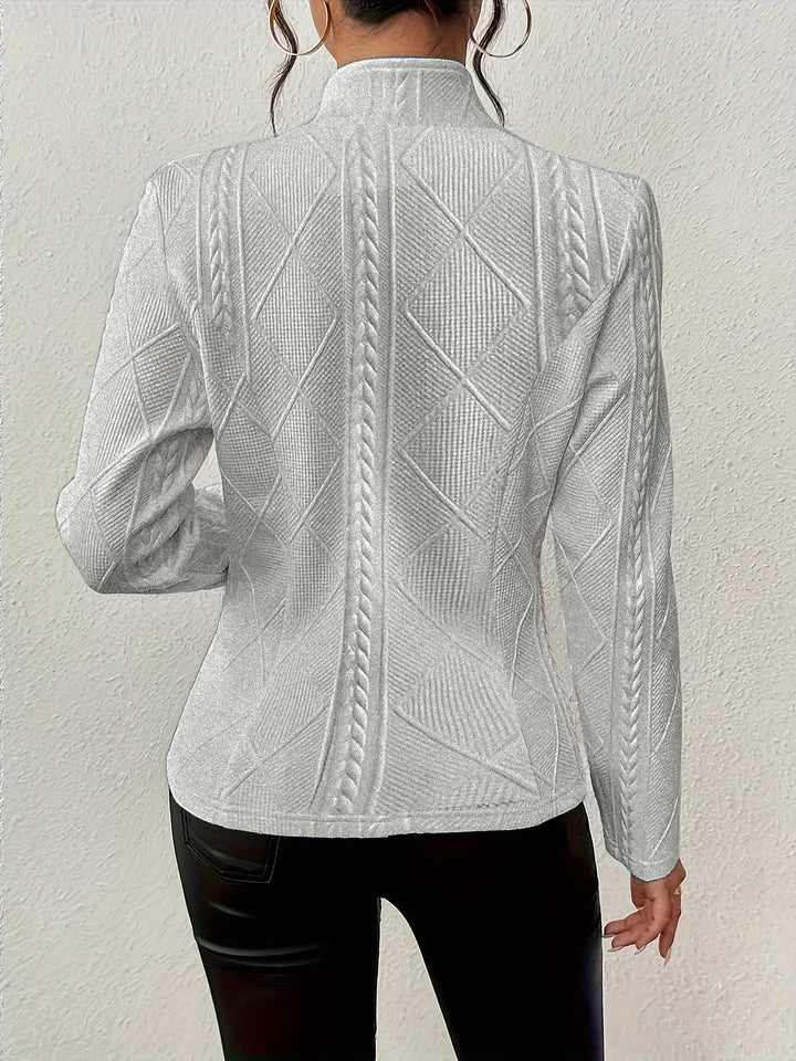 Heidi | Elegante Knopfjacke mit Struktur