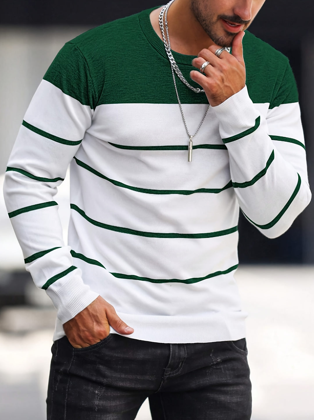 Sigmar | Zeitloser Streifen-Pullover