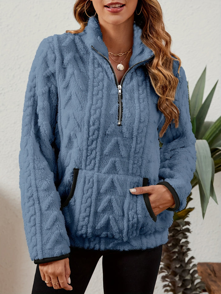 Erika | Kuscheliger Troyer-Pullover mit Stehkragen
