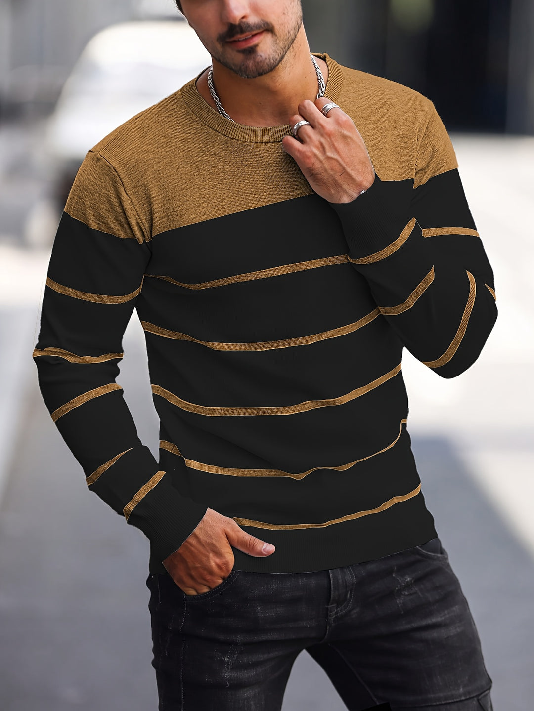 Sigmar | Zeitloser Streifen-Pullover