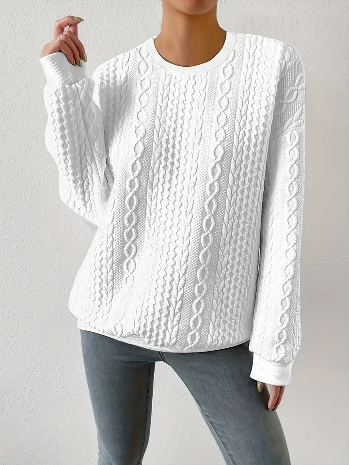 Rebekka | Strukturierter Rundhals-Pullover