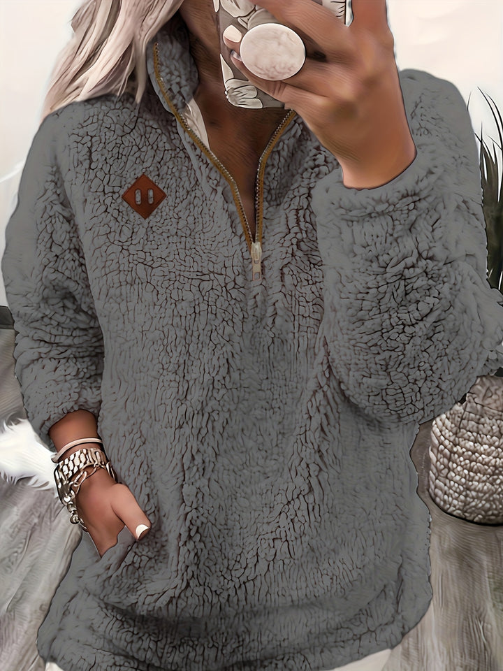 Isabell | Kuscheliger Troyer-Pullover mit Stehkragen