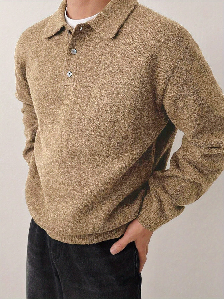 Wendelin | Weicher Strick-Poloshirt mit Kragen