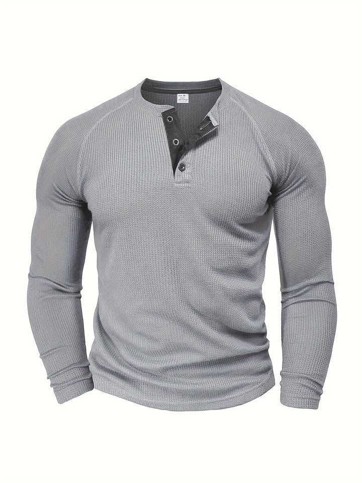 Manuel | Sportlich-eleganter Henley-Pullover