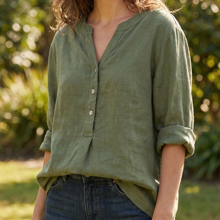 Selma | Feminine Bluse mit V-Ausschnitt