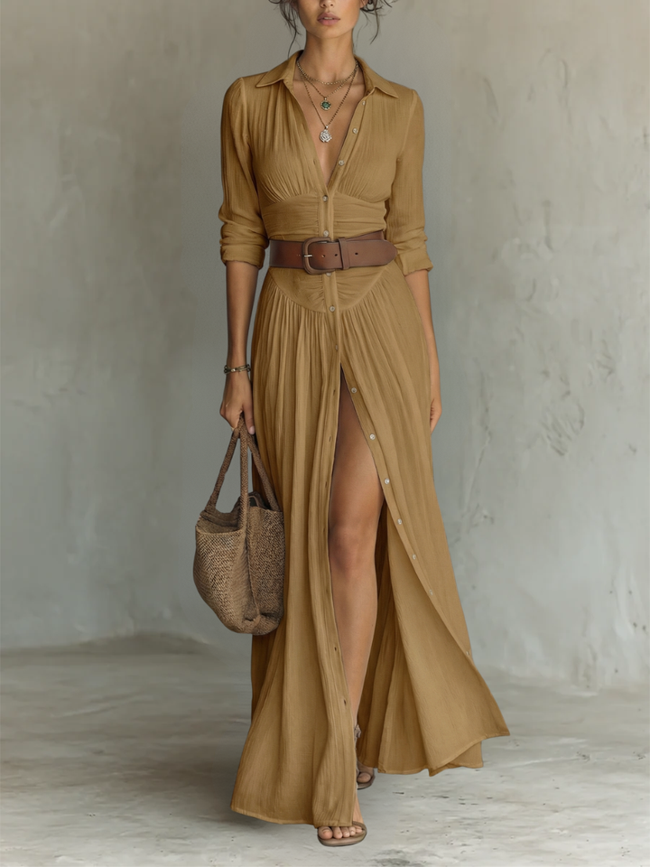 Judith | Elegantes Maxikleid mit Kragen