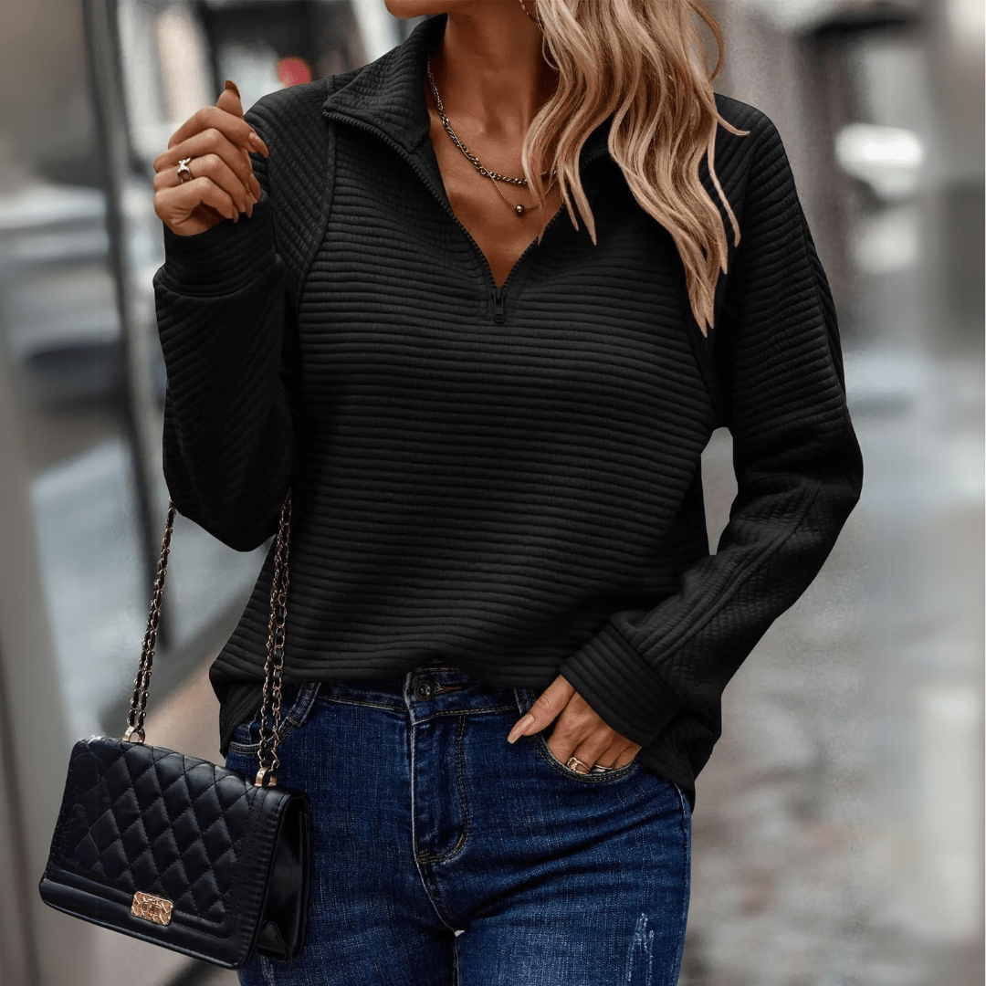 Juliane | Weicher Stehkragen-Pullover