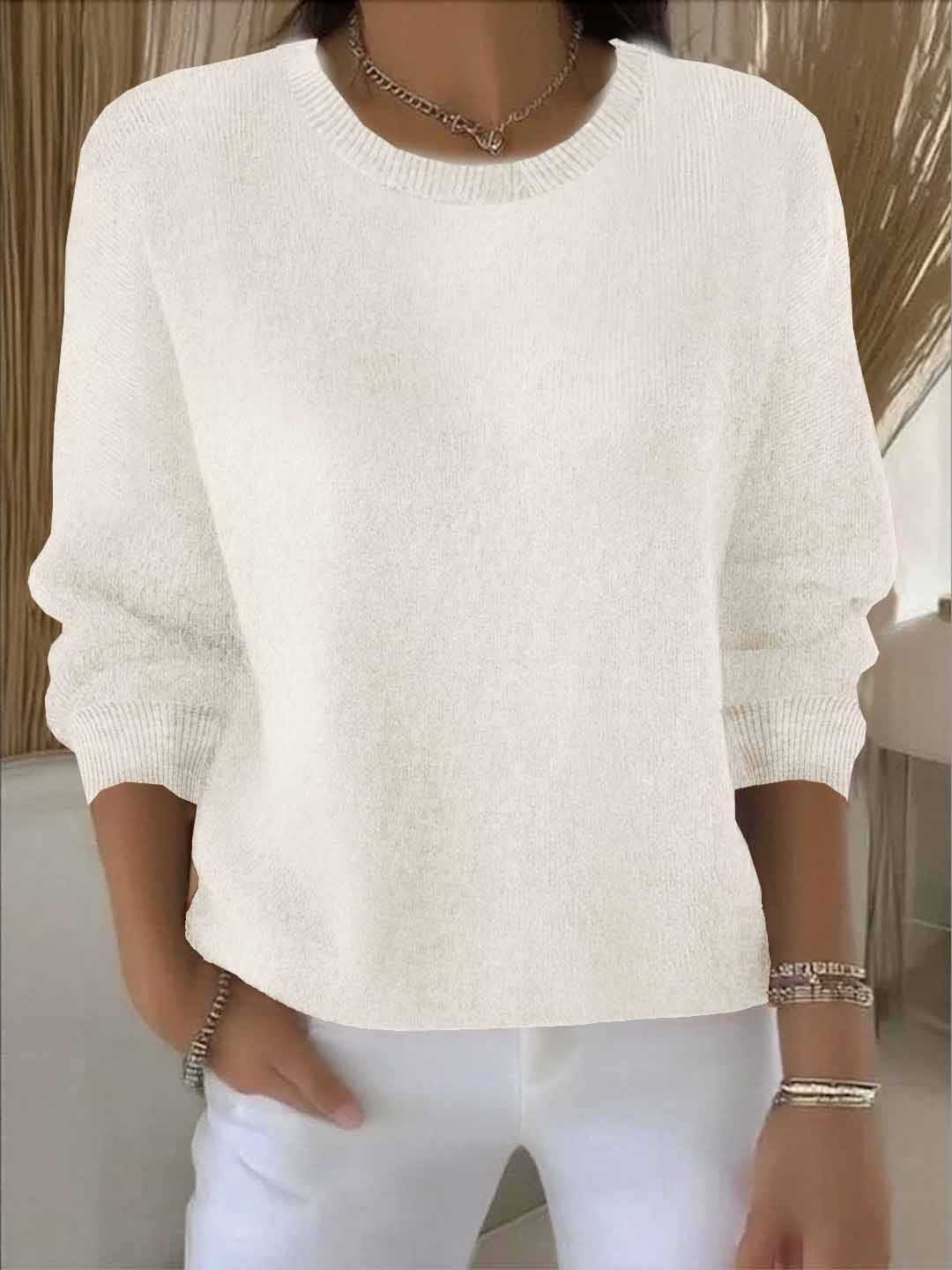 Traudel | Weicher Rundhals-Pullover