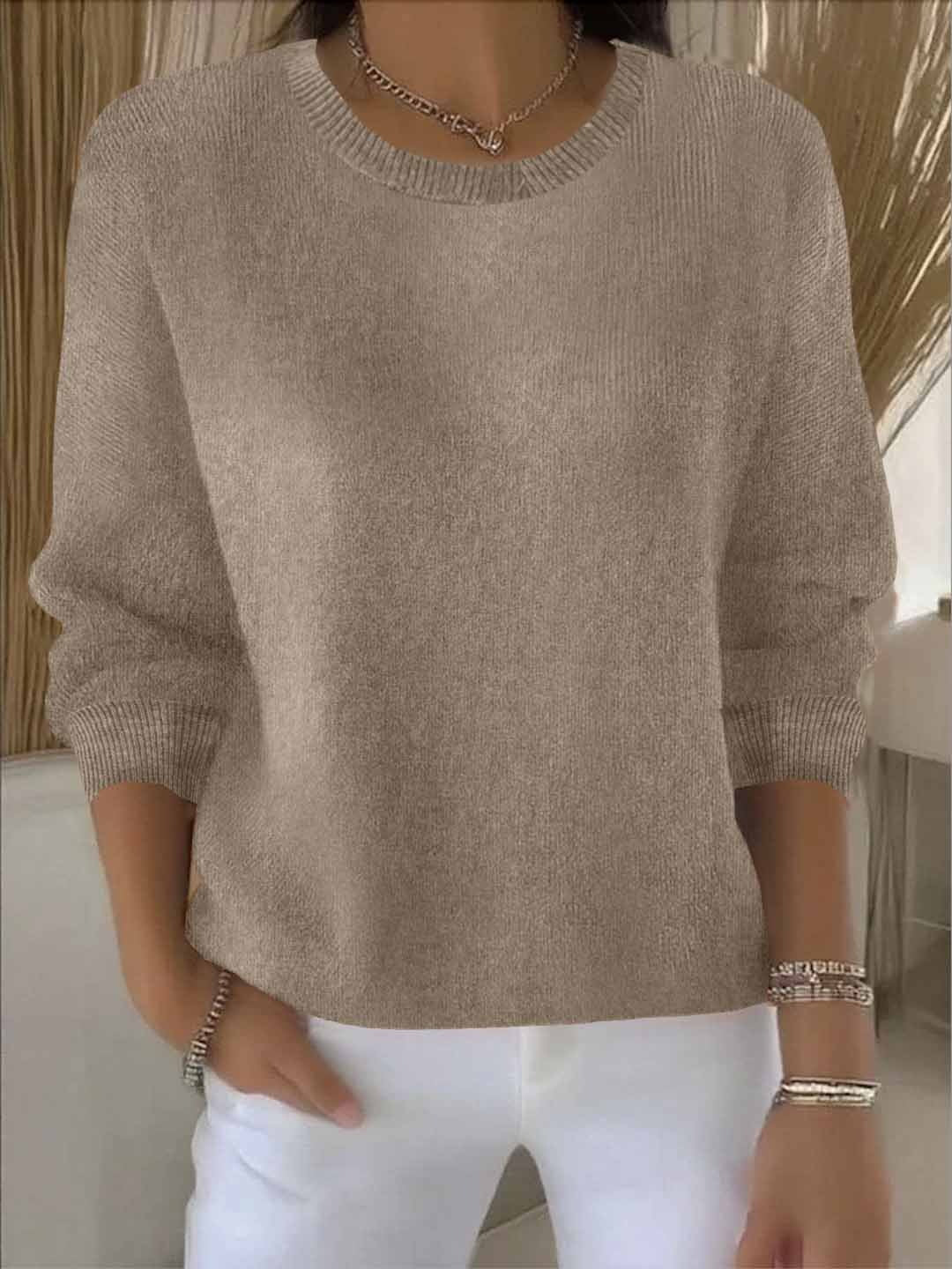 Traudel | Weicher Rundhals-Pullover