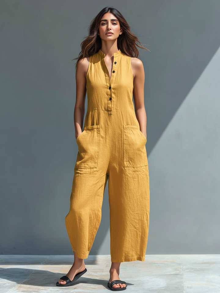 Mechthild | Eleganter Ärmelloser Jumpsuit