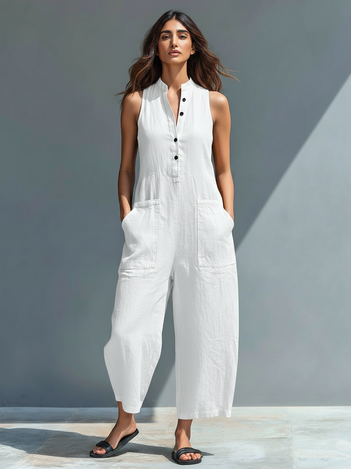 Mechthild | Eleganter Ärmelloser Jumpsuit