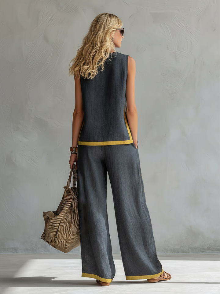 Juliane | Elegantes Ärmelloses Zweiteiler-Set