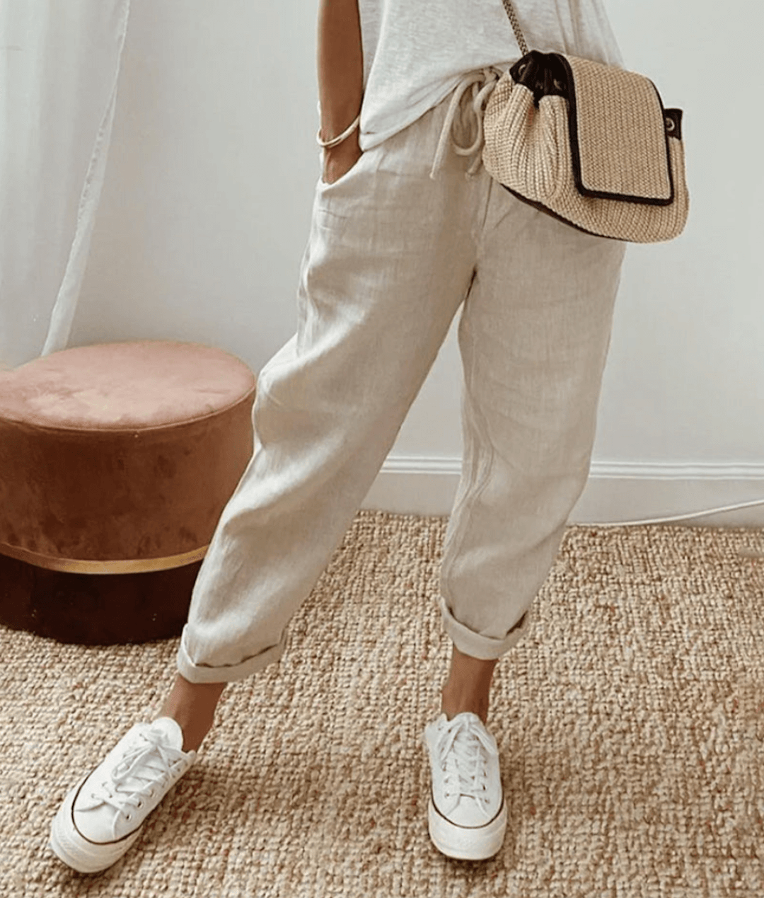 Paula | Leichte Sommerhose mit Kunstdruck