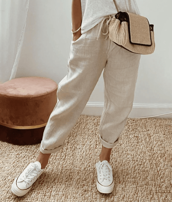 Paula | Leichte Sommerhose mit Kunstdruck