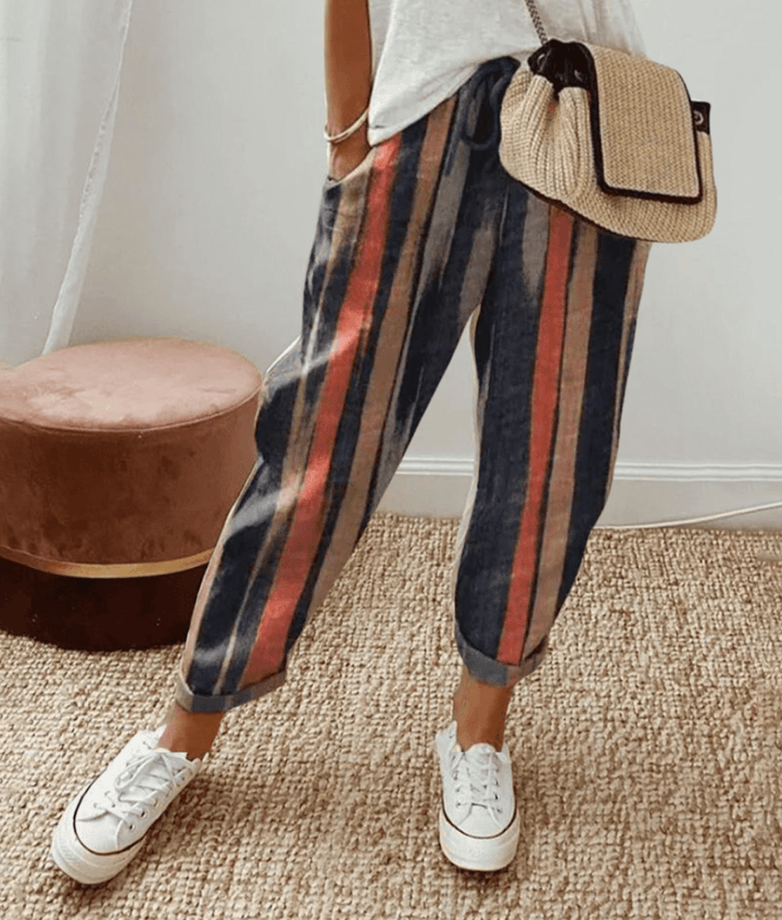 Paula | Leichte Sommerhose mit Kunstdruck