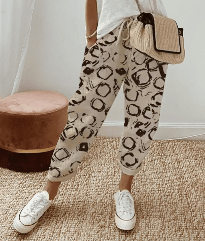 Paula | Leichte Sommerhose mit Kunstdruck