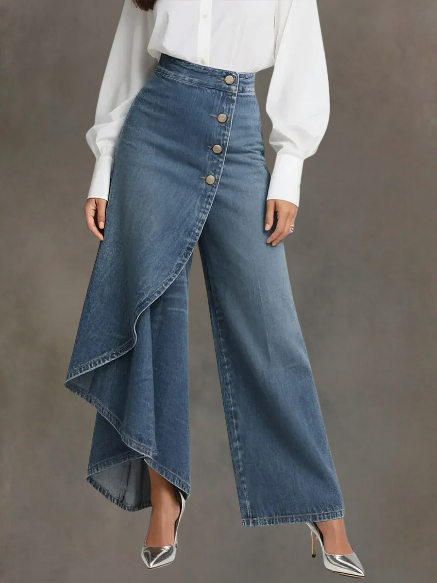 Vera | Elegante Weite Hose mit Wickeloptik