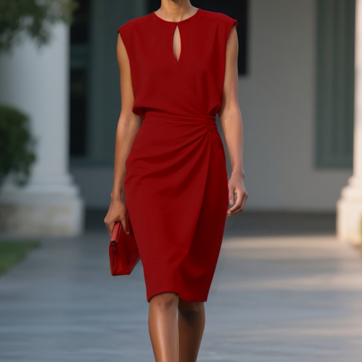 Petra | Elegantes Drapiertes Etuikleid