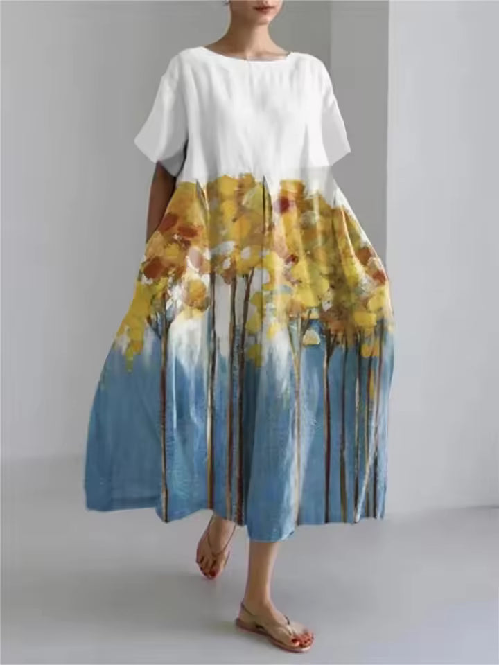 Astrid | Elegantes Sommerkleid mit Blütendekor