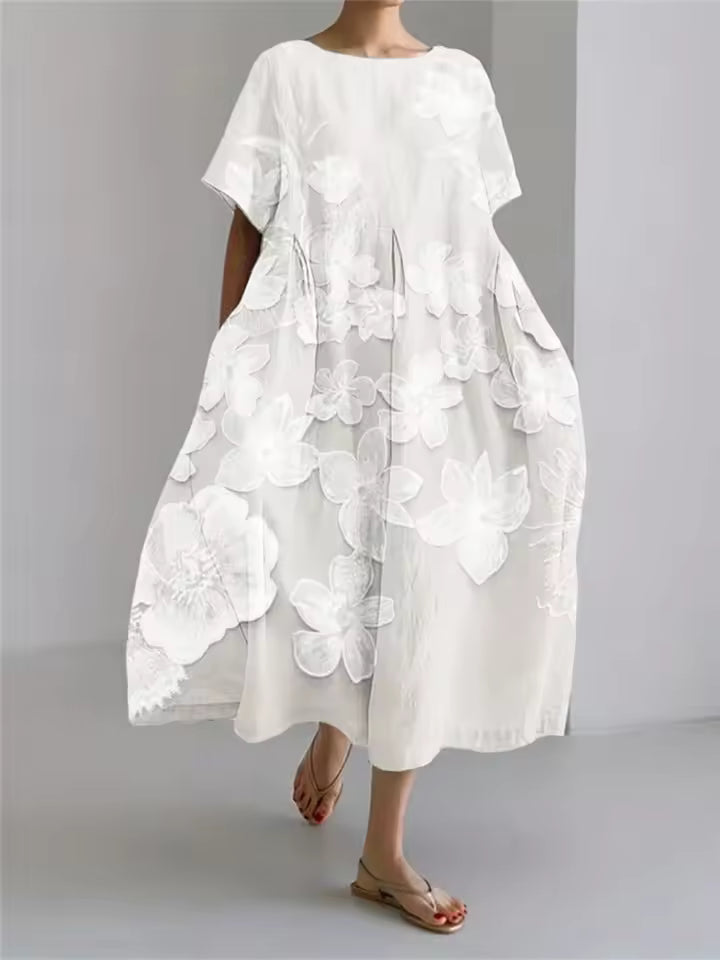 Astrid | Elegantes Sommerkleid mit Blütendekor