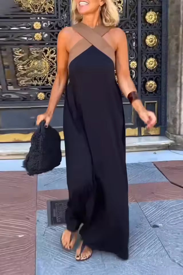Anneliese | Elegantes Sommer-Maxikleid mit Überkreuz-Trägern