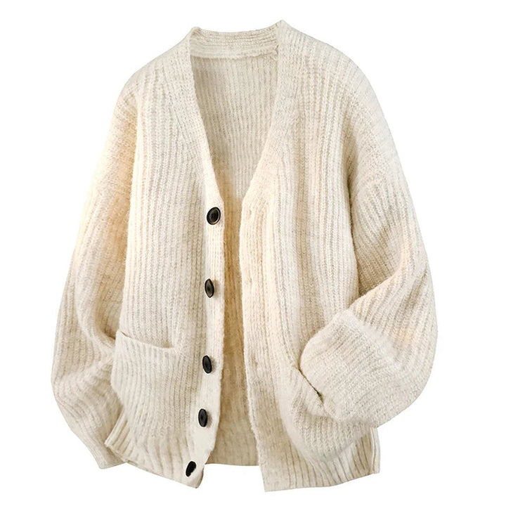Barbara | Lässige Strickjacke mit V-Ausschnitt