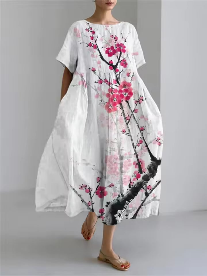 Astrid | Elegantes Sommerkleid mit Blütendekor