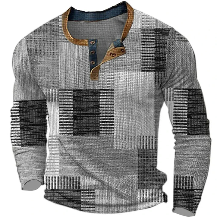 Martin | Markantes Karo-Langarmshirt
