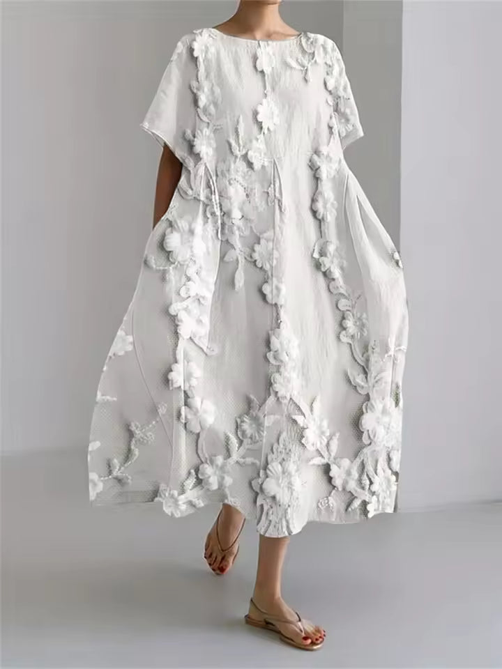 Astrid | Elegantes Sommerkleid mit Blütendekor