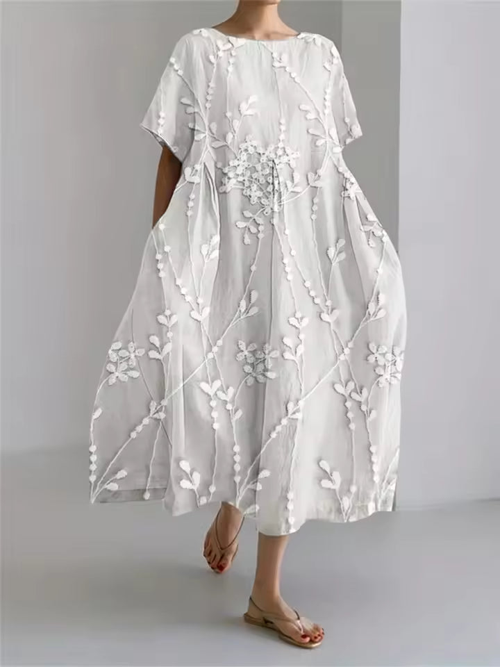 Astrid | Elegantes Sommerkleid mit Blütendekor
