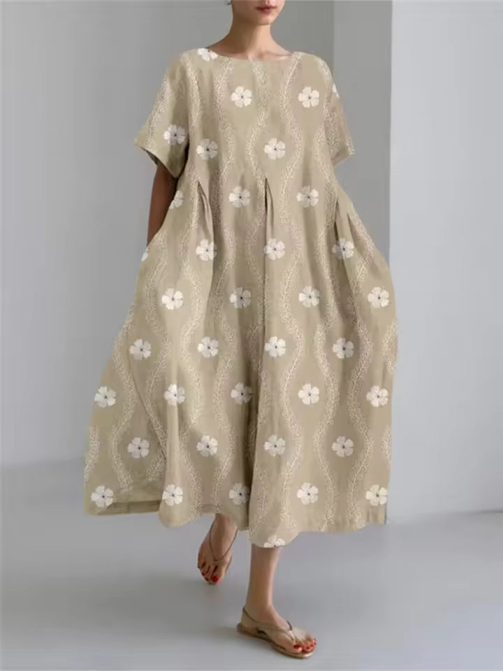 Astrid | Elegantes Sommerkleid mit Blütendekor
