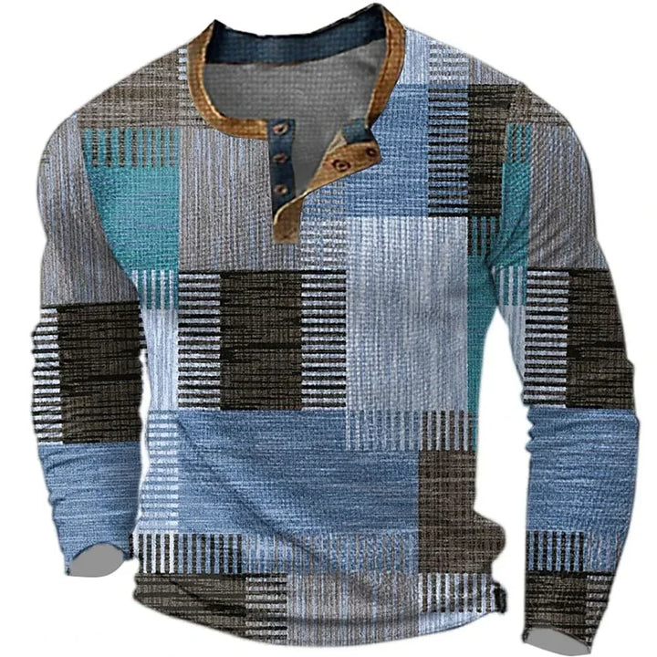 Martin | Markantes Karo-Langarmshirt