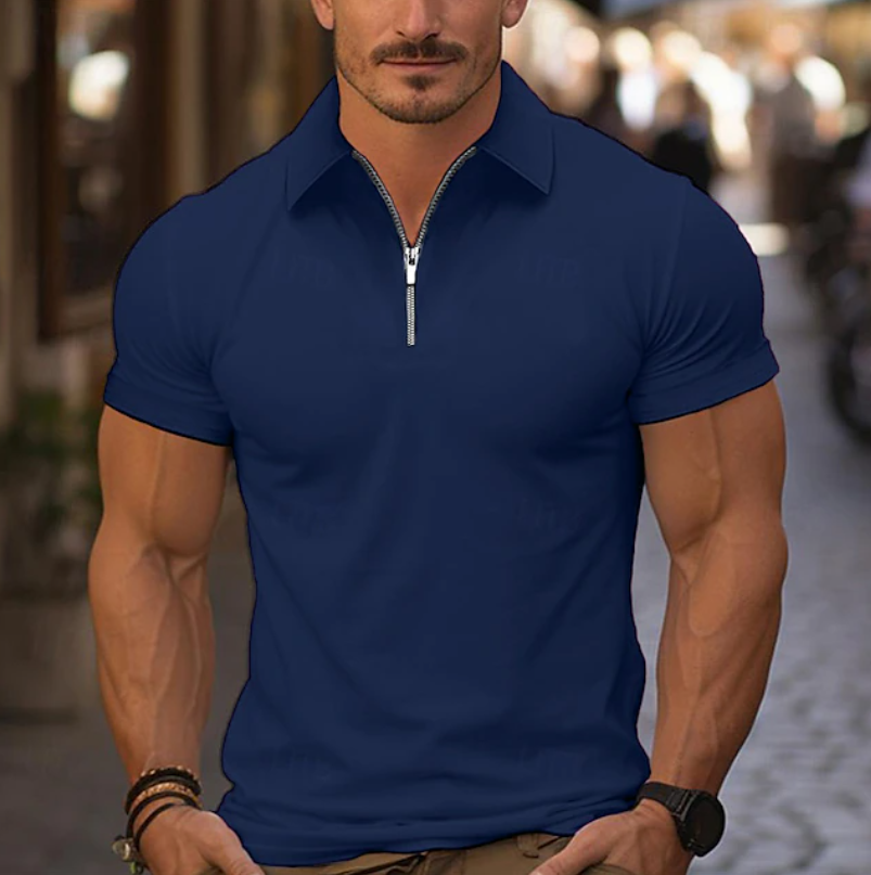 Helmut | Sportliches Poloshirt mit Reißverschlusskragen