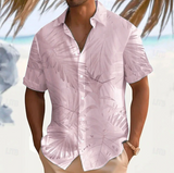 Stefan | Sommerliches Kurzarmhemd mit Blättermuster