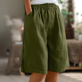 Edith | Damen Weite Casual Shorts Mit Taschen
