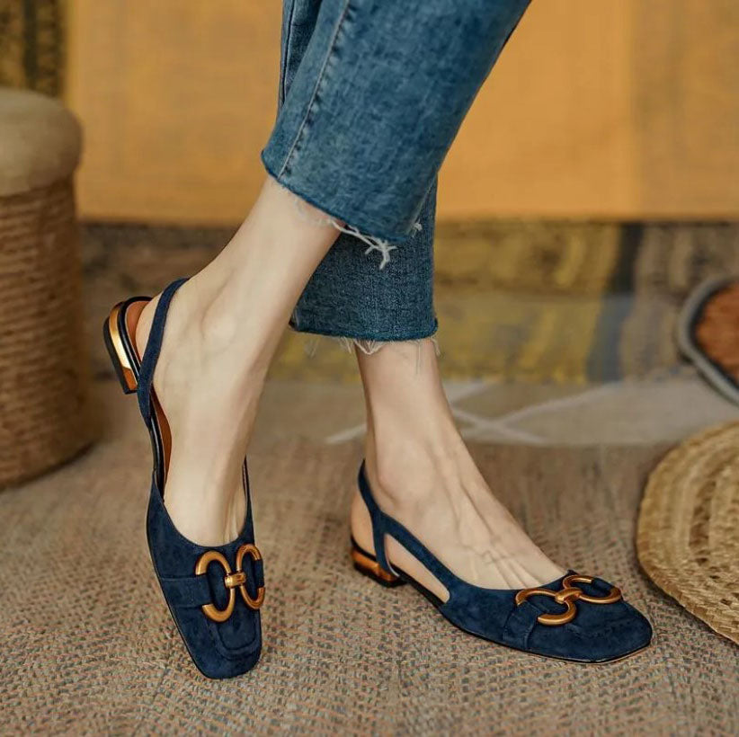 Sabine | Elegante Slingpumps mit Zierschnalle